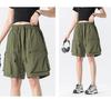 Herren Trendy Sommer Locker Gerade Cargo-Shorts - Nylon Eis Seide, Mittellang, Lässige Passform
