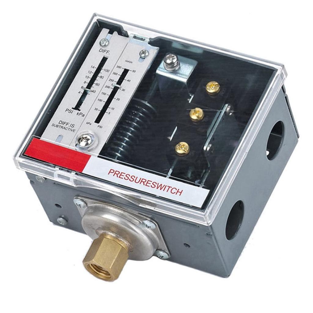 Boiler Steam SPDT Pressure Switches Adjustable Difference Pressure Connection 1/4" NPT 35-350kPa