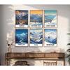 KROEY Ski Poster Apres Ski Snowy Mountain Posters Vintage Ski Canvas Wall Art For Modern Family Bedroom Living Room Dorm Classroom Office Decor