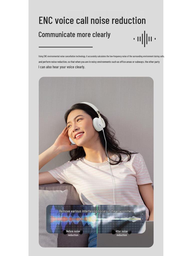 High-Performance Bluetooth Headband Headphones - Enhanced Bass, Long Battery Life, Noise-Cancelling for Gaming