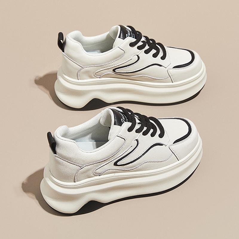 Women's Sneakers Shoe Thick-soled Comfortable Flat Casual Shoes Women Plus Size Spring and Autumn Reflective Strip Girl Shoes