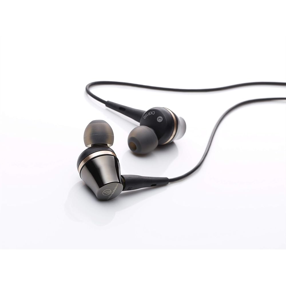 Audio-Technica ATH-CKR100 Earphones, Wired Canal Type, Hi-Res, Hi-Res Sound Source Compatible, So...