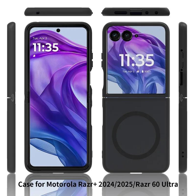 Für Motorola Razr 60 Ultra Hülle für Magsafe Magnetische Matte Abdeckung für Moto Razr 60 50 Ultra Razr + 2025 Stoßfeste Harte Bumper