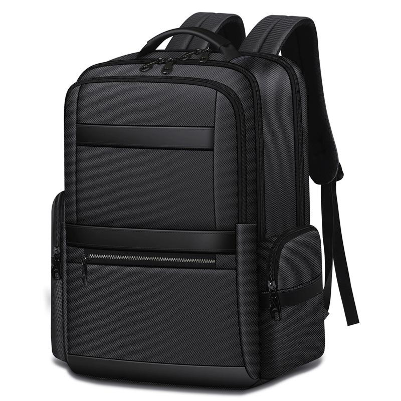 A Men's Backpack Made of Leather Fabric for Business Commuting, A Stylish Travel Bag and A Fashionable Computer Bag