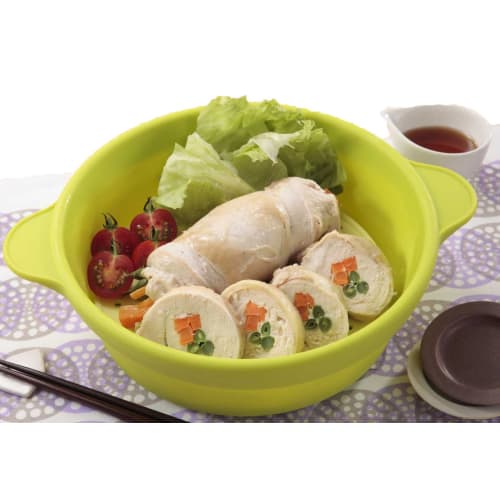 Silicone Steamer Round 24cm Valencia Orange