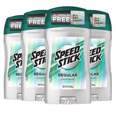 Speed Stick Regular Deodorant for Men 85g 4pcs Speed Stick Regular Deodorant, 4pcs