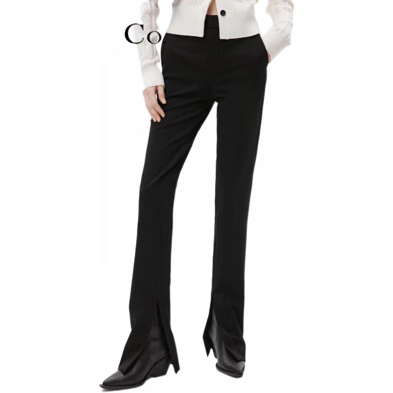 

MO&Co. High-Waist Straight Leg Slit Hem Casual Trousers XS 155