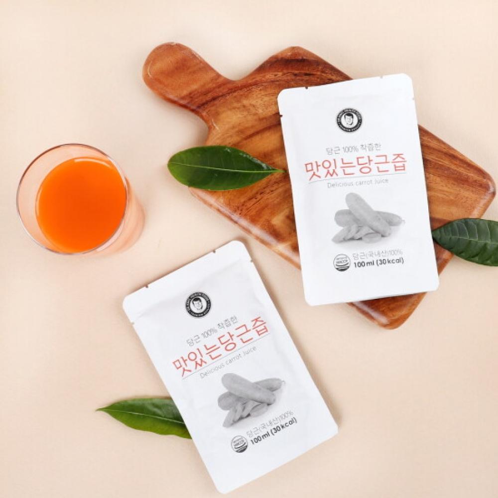 Kim Jae Sik Health Food Delicious Carrot Juice 100ml X30 X2  60 Packs 