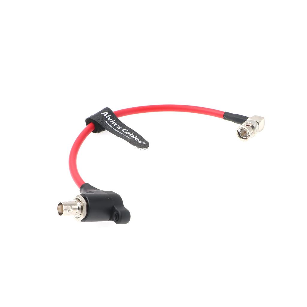 SDI Port Protection Cable Galvanic Isolator SDI Protector for BNC Male to Female Cord Alvin Cable RED-Komodo 8inch20cm (Red/Right Angle)
