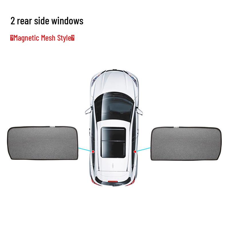 BYD Song L Magnetic Car Side Window Sunshade: Sun Protection, Heat Insulation, Mosquito-Proof Mesh Curtain