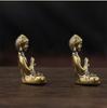 Mini Buddha Statue Pure Copper Shakyamuni Buddha Figurine with Intricate Detailing Indoor/Outdoor Desktop Decor for Home