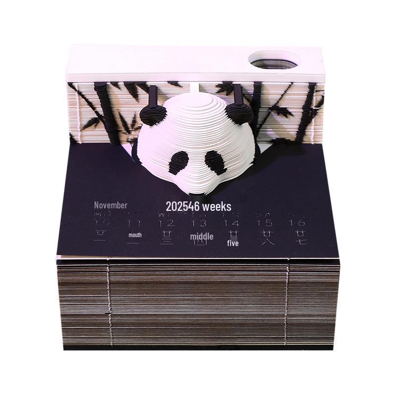 3D Pop-up 2027 Calendar Sticky Notes: Creative Business Souvenir and Paper Carving Ornament