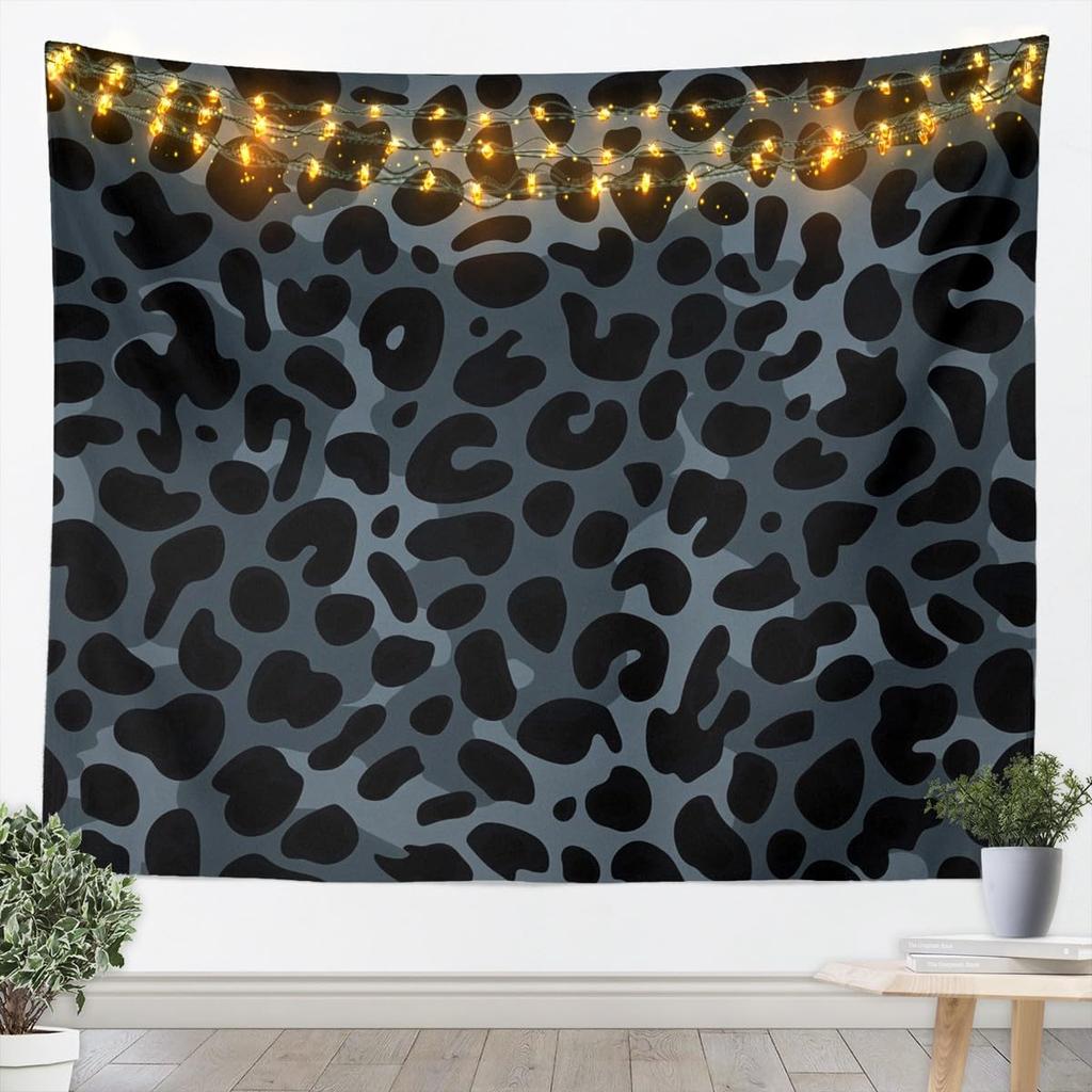 Butterfly Tapestry Glitter Diamonds Print Wall Art Luxury Elegant Blue Wall Hanging Blanket for Living Room Bedroom Home Decor