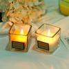 Scented Candle, Romantic Wedding Deodorant, Hotel SPA Candlelight Dinner, Windproof Glassless Square Cup Candle
