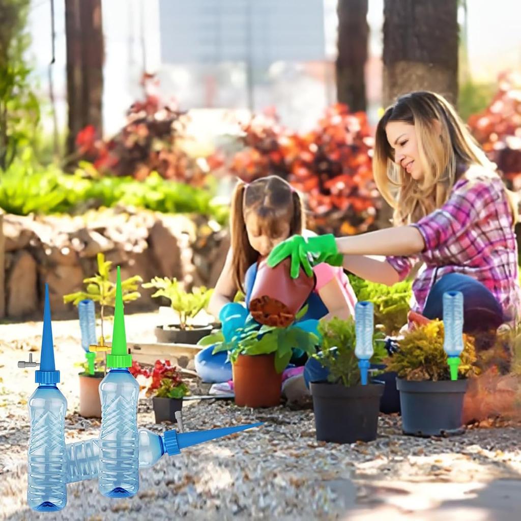 5/6/10/12pcs Watering Spikes Plants Self Watering Planter Insert with Adjustable Drip Valve Auto Vacation Plant Watering Devices