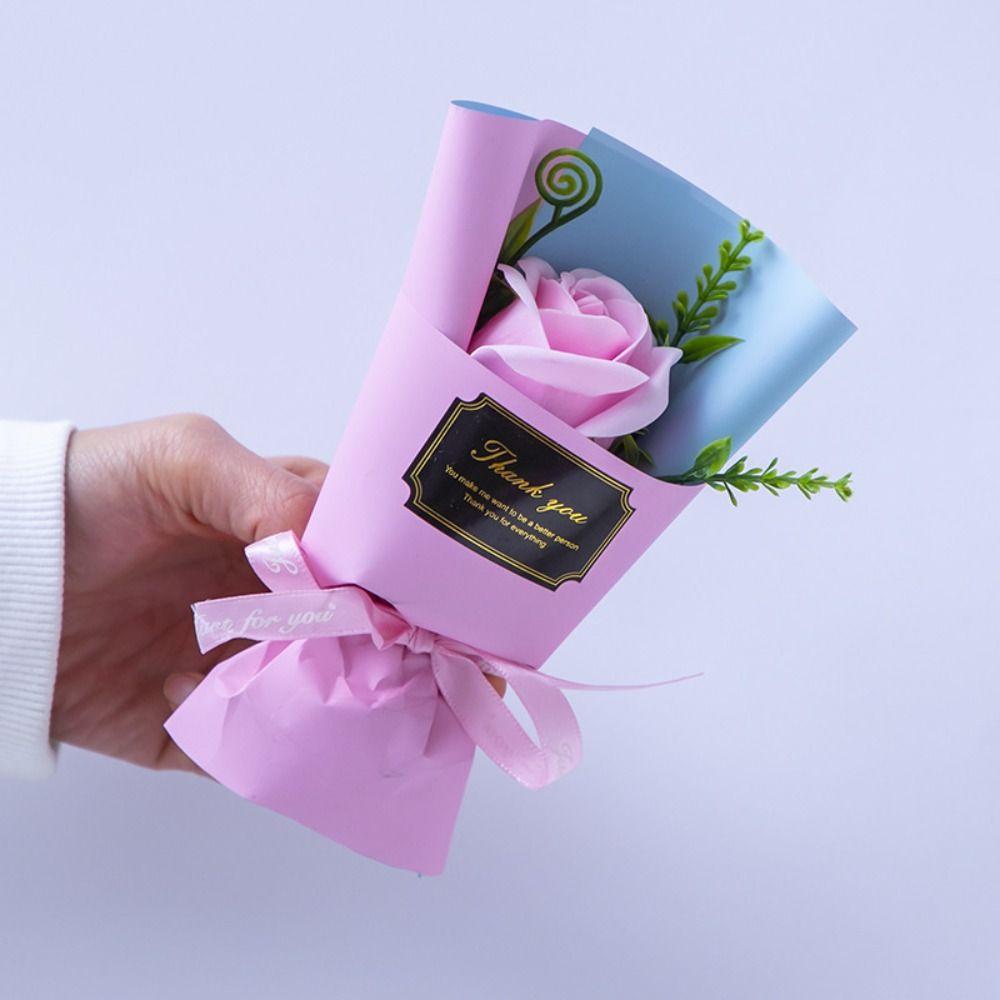 Mini Soap Flower Mother's Day Gifts Simulated Soap Bouquet Artificial Rose Flower  Teachers' Day