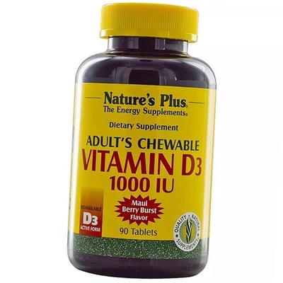 Adult Vitamin D3 Chewable, Vitamin D3 1000, 90tab Berry Blast (36375155)