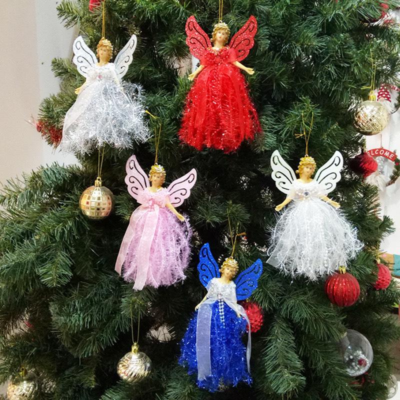 Three-Dimensional Angel Lace Ornament: Creative Christmas Tree Decoration.