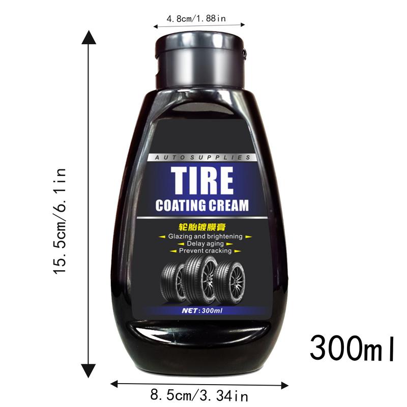 Tire Dressing Gloss Wheel Shine Finish UV Resistant Wheel Dressing Cleaner Lasting Gloss Coating Protectant 300ml For Cars