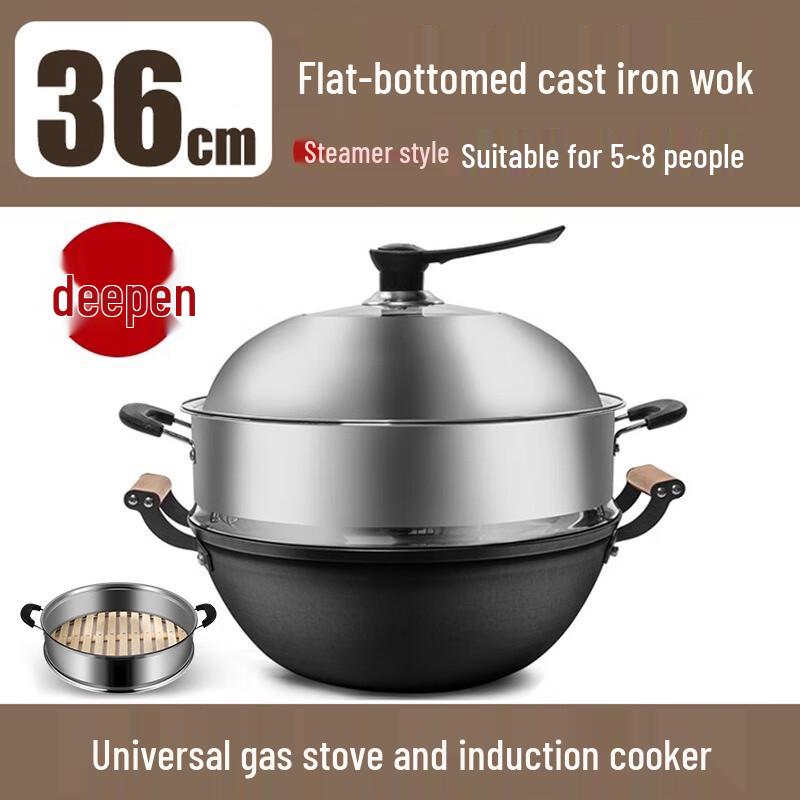 Yoshida Craftsman Flat-Bottom Iron Wok