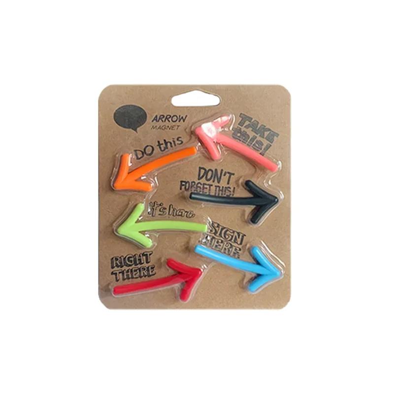 6 Pack Creative Cute Funny Arrow Shape Fridge Magnet Stickers Refrigerator Decoration Gift Arrow Whiteboard Message Home Decor