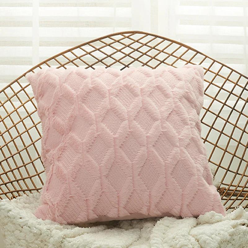 Soft Plush Pillow Cover Fluffy Cushion Cover Decorative Pillow Case Sofa Bedroom Living Room Home Decor 30*50|40*40|45x45|50*50