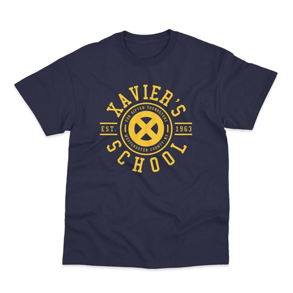 

Xavier s School For Giften Youngsters Inspired By X Men Printed Navy T-Shirt XL