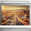 1, Route 66 Background Cloth, Background Decoration, Room, Photo Studio Prop - Suitable for Home Decoration, Parties