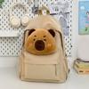 Large Capacity Capybara Backpack Adjustable Shoulder Straps Children Bookbag  Kids