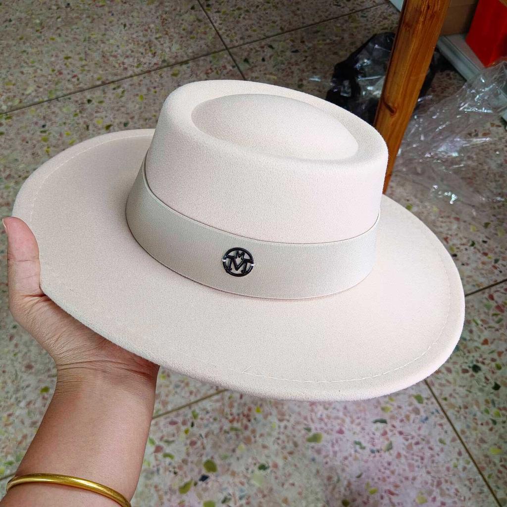 Fedora Autumn And Winter Hat Letter Accessories French Retro Punk Men And Women Wide Brim Hat Gorras Hats For Man