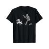 European Sizes Halloween Dog, Funny Skull, Skull Chasing Dog T-Shirt Black Casual Short Sleeve Men's Sports T-Shirt