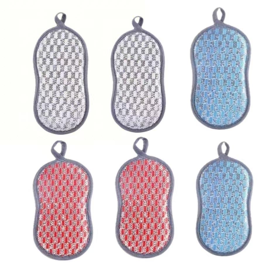 Kitchen Cleaning Sponge Double Sided Sponge Scrubber Sponges For Dishwashing Scouring Pad Dish Cloth Kitchen Cleaning Tools