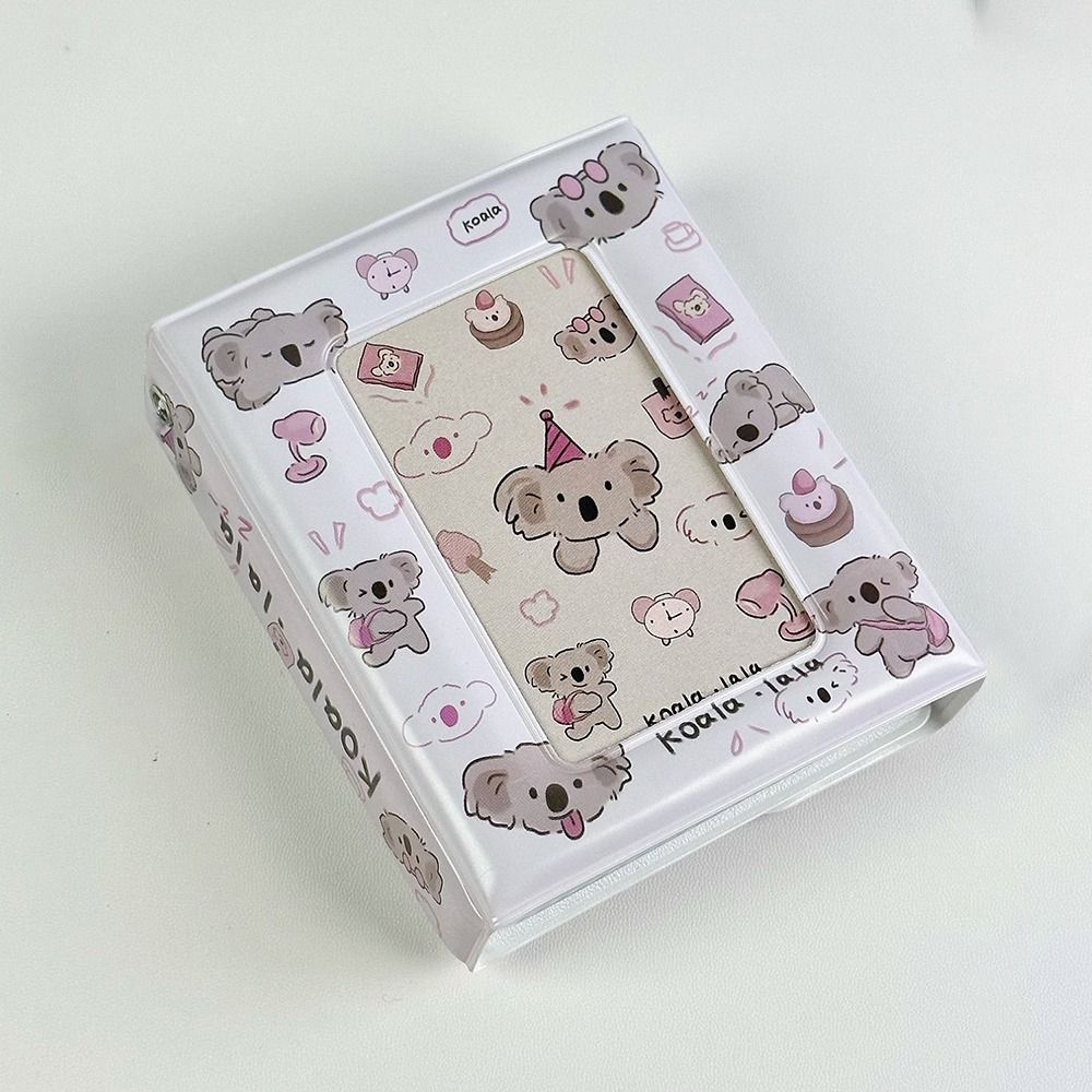 

Kawaii 3 Inch Photo Album 32pcs card Capacity PU Idol ID Cards Collector Photo Card Holder