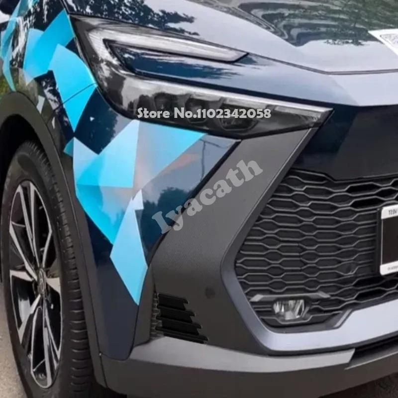For Toyota CHR C-HR 2024 2025 ABS Front bumper fog light lamp vent guide decorative panel cover stickers Exterior Accessories