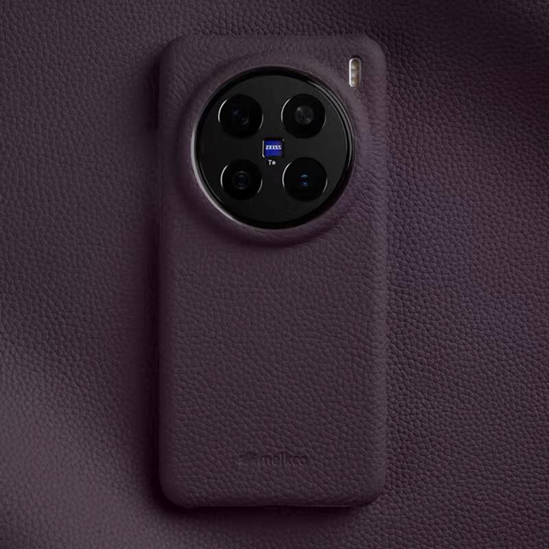 Melkco Premium Genuine Leather Case For VIVO X300 Ultra X200 Ultra X200 Pro X100 X100S Pro Camera Lens Protector Cowhide Cover X200&With Lens Protector