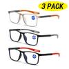 3 Pack New fashionable reading glasses for middle-aged and elderly people ultra light anti blue light presbyopia glasses