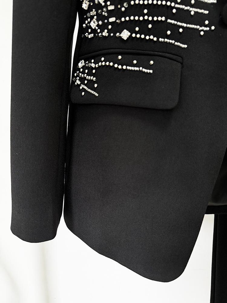 High-End Rhinestone Beaded Suit & Pants Set - Early Spring 2026 Collection