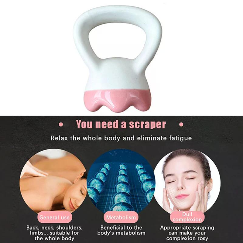 Masážní deska Gua Sha Keramická masážní deska Guasha Tvar prstenu Zpevnění pleti Kompaktní Ergonomická Pro obličej, hlavu, ramena, kolena