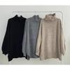 Winter Casual Stricken Langarm Einfarbig Baggy Pullover Koreanische Mode Frauen Chic Rollkragen Warm Sexy Pullover