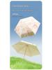Compact Women's Mini Folding Sun and Rain Umbrella - UV Protection, Dual-Use with Color Glue.