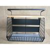 Iron Basket With Hooks For Kitchen Organization Heavy Duty Wall Basket With Wood Lid Kitchen Storage