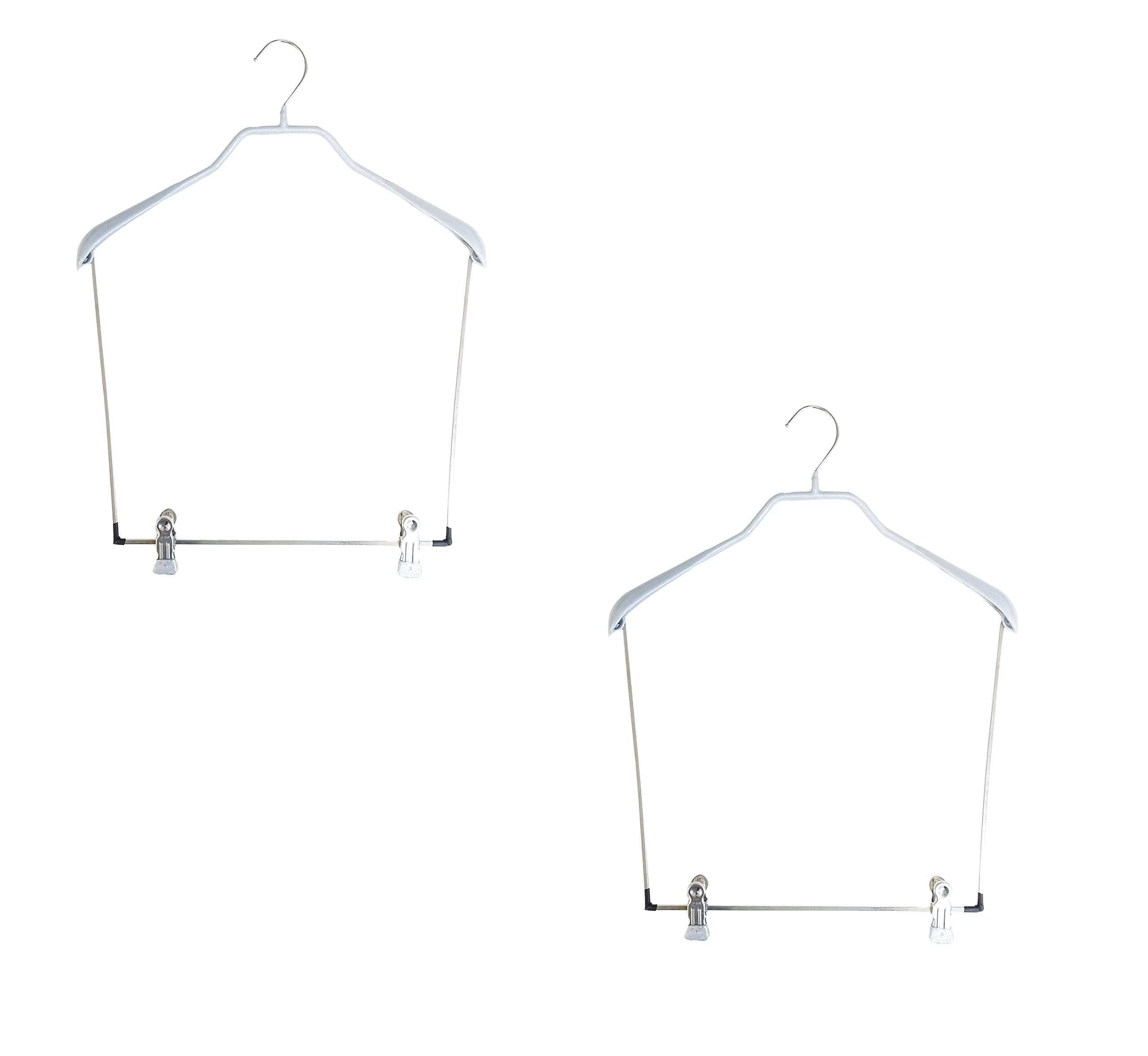 

Seiei Oyamada x seiei MAWA Collaboration Styling Hangers MAWA Stylist Collaboration Hangers [Saori + Product] (2 pieces, Silver, 120653) - Non-slip