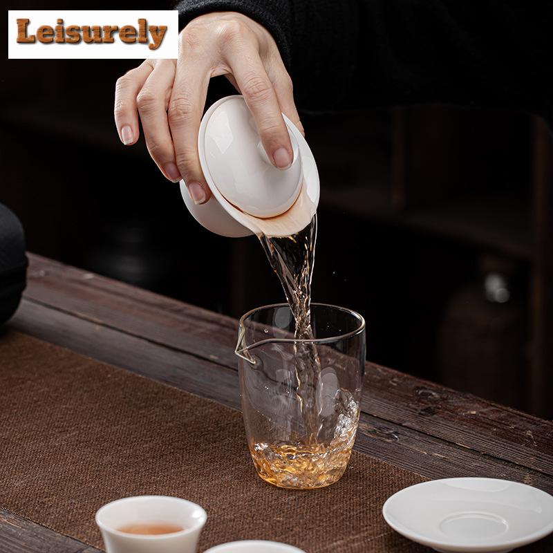 Dehua Sheep Fat Jade White Porcelain Tea Set Kit Handmade 1 Pot 4 Cups Tea Maker Travel Tea Set Portable Camping Tote Bag Gifts