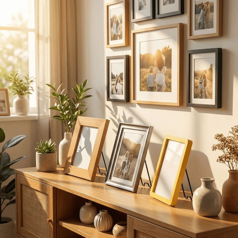 Self-Adhesive Picture Frame Bracket Stainless Steel Easel Back Stand  Art Display