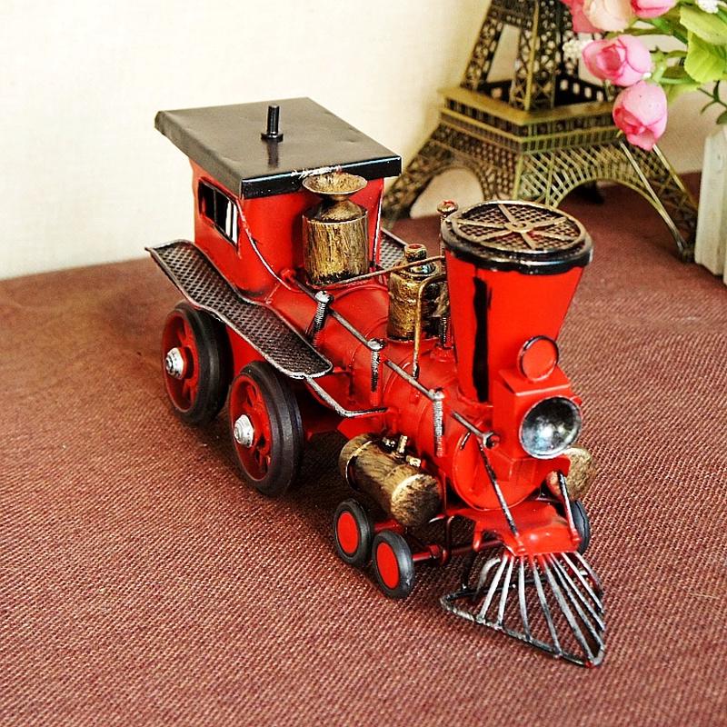 Iron Black Locomotive Home Office Decoration Iron Crafts Decoration Gifts