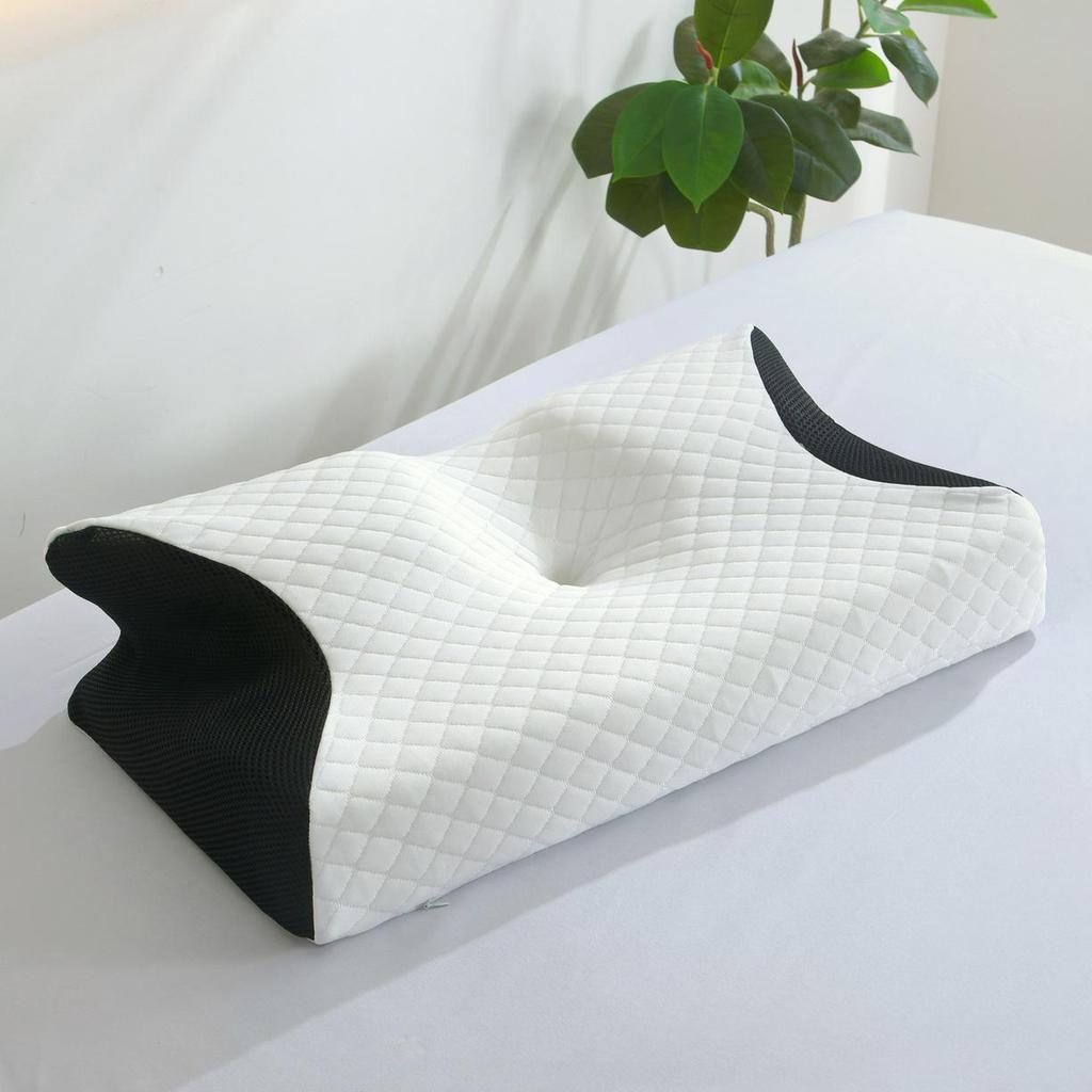 Butterfly-Shaped Memory Foam Pillow for Breathable Neck Support and Cervical Spine Comfort
