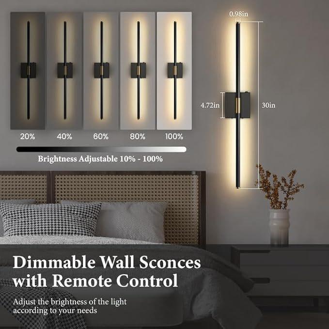 Remote-Controlled Rechargeable Three-Color Wall Light for Living Room, Bedroom, and Stairwell