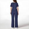 Ladies' Loose And Comfortable V,neck Short Sleeved Workwear With Multiple Pockets Suit Set
