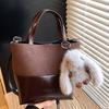Casual Retro Simple Shoulder Bag Fashionable Personalized Messenger Bag Winter New Women's Trend Bucket Bag