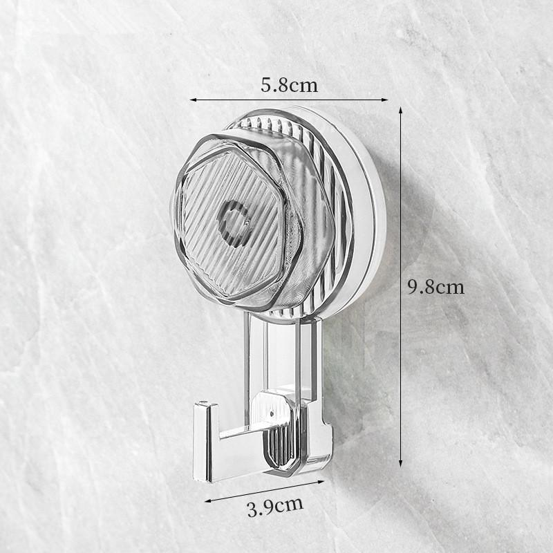 

Strong Suction Hook Punch-free Household Door Kitchen Non-trace Rotary Adhesive Wall Hook Bathroom Towel Clothes Sticky Hook сірий колір